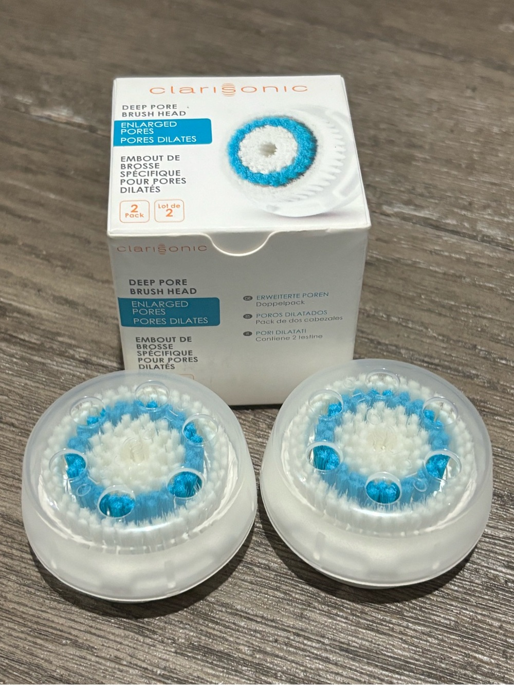 Clarisonic Deep Pore Brush Head 2-Pack New in Box Authentic Discontinued Item